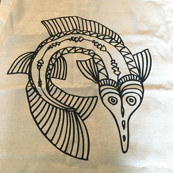 Rare IKEA Black Block Print Salifish Cotton Towel - Picture 2 of 4